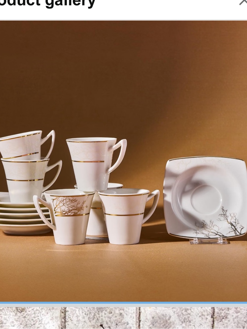 Karaca Autumn Turkish Coffee Espresso Cup Set for 6 People New In Box